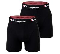 Champion Men's Boxer Shorts, 2 Pack - Cotton, Logo Waistband, Solid Color