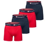 Champion Men's Boxer Shorts, 4 Pack - Cotton, Logo Waistband, Solid Color