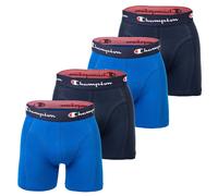 Champion Men's Boxer Shorts, 4 Pack - Cotton, Logo Waistband, Solid Color