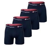 Champion Men's Boxer Shorts, 4 Pack - Cotton, Logo Waistband, Solid Color