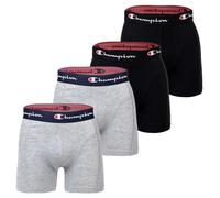 Champion Men's Boxer Shorts, 4er Pack - Cotton, Logo Waistband, Plain