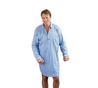 Champion Mens Brushed Cotton Striped Nightshirt-Light Blue-Large 42-44