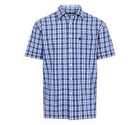 Champion Mens Checked Country Casual Short Sleeve Shirt Croyde Blue XL