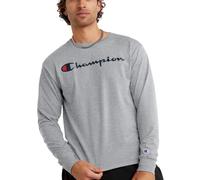 Champion Men's Classic Graphic Long Sleeve TEE T-Shirt, Oxford Gray-y06794, Medium