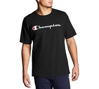 Champion Men's, Classic Graphic, Soft and Comfortable T-Shirts Logo (Reg. Or Big & Tall), Black Script, XL