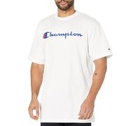 Champion Men's, Classic Graphic, Soft and Comfortable T-Shirts Logo (Reg. Or Big & Tall), White Script, 3XL