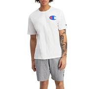 Champion Men's, Classic Graphic, Soft and Comfortable T-Shirts, Script Logo (Reg. Or Big & Tall), White, S