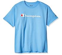 Champion Men's, Classic Graphic, Soft and Comfortable T-Shirts, Script Logo (Reg. Or Big & Tall), Swiss Blue, S