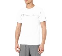 Champion Men's Classic Graphic Tee T-Shirt, White Quick Script Foil, Medium