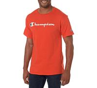 Champion Men's, Classic Graphic, Soft and Comfortable T-Shirts Logo (Reg. Or Big & Tall), Spicy Orange Script, XXL