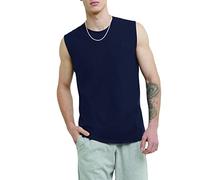 Champion Men's Classic Jersey Muscle T-Shirt, Navy, XXL