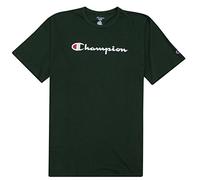 Champion Men's Classic Jersey Script T-shirt, Dark Green, M