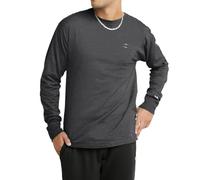 Champion Men's Classic Long Sleeve T-Shirt, Standard Fit, Script & C Logo, Available in Regular and Big & Tall, Granite Heather, XL