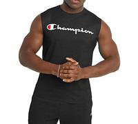 Champion Men's Graphic Jersey Muscle Shirt, Black, XL