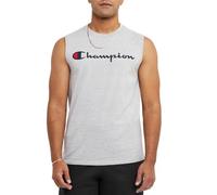 Champion Men's Graphic Jersey Muscle Shirt, Oxford Gray, Medium