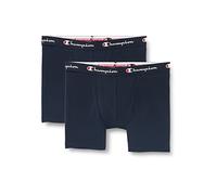 Champion Men's Core Trunk X2 Boxer Briefs, Navy Blue, S (Pack of 2)