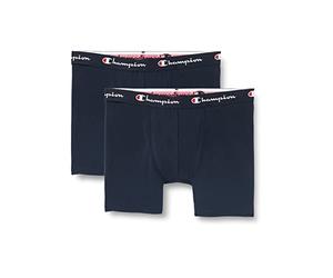 Champion Men's Core Trunk X2 Boxer Briefs, Navy Blue, XXL (Pack of 2)