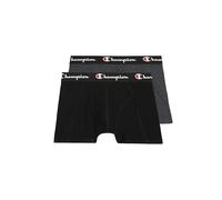 Champion Men's Core x2 Boxer Briefs, Black & Dark Heather Grey, L (Pack of 2)