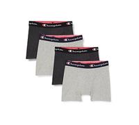 Champion Men's Core x4 Boxer Briefs, Light Heather Grey & Dark Heather Grey, L (Pack of 4)