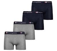 Champion Men's Core x4 Boxer Briefs, Navy & Light Heather Grey, S (Pack of 4)