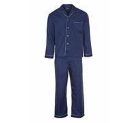 Champion Mens Cotton Blend Button Front Pyjama Lounge Wear - Navy - M