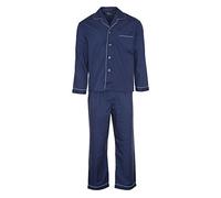 Champion Mens Cotton Blend Button Front Pyjama Lounge Wear-Navy-X-Large 44-46