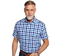 Champion Mens Country Casual Short Sleeve Shirt (as8, Neck, 20, 20_Point_5, Regular, Regular, Blue)