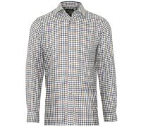 Champion Mens Country York Casual Long Sleeve Shirt Olive-Tan M