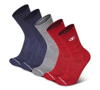 Champion mens Crew Socks - Moisture-wicking Athletic Socks With Cushioning & Arch Support (Size 6-12), Red Assorted, 4.5-12 UK
