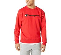 Champion Men's Graphic Powerblend Fleece Crew Sweatshirt, Team Red Scarlet Script, Large