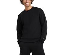 Champion Men's Crewneck, Powerblend Fleece, Hoodie Sweatshirt Logo (Reg. Or Big & Tall), Black Small Script, XL