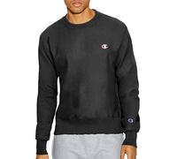 Champion Men's Crewneck, Reverse Weave, Heavyweight Fleece Sweatshirt, Black, M
