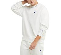Champion Men's Crewneck, Reverse Weave, Heavyweight Fleece Sweatshirt, White-y06145, L