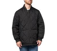 Champion Men's Diamond Quilted Reversible Open Bottom Jacket, Black/Olive, Large
