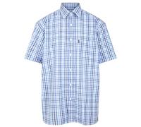 Champion Men's Short Sleeve Shirt Doncaster Country Casual Lt Blue Check 3XL