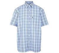Champion Mens Doncaster Country Casual Short Sleeve Shirt - Lt Blue Check - 4XL