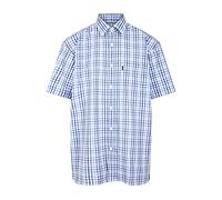 Champion Mens Doncaster Country Casual Short Sleeve Shirt Lt Blue Check 4XL
