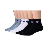 Champion Men's Double Dry Moisture Wicking Logo 6-Pack Ankle Socks, Assorted, Shoe Size: 6-12