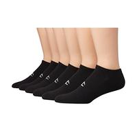 Champion Men's Double Dry Moisture Wicking Logo 6-Pack Crew Socks Casual, Black, Large