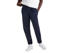 Champion Men's Everyday Fitted Ankle Cotton Pants, 31.5" Inseam, Cotton Knit Pants Left Hip C Logo, Cotton Warm-Up Pants, Navy, Medium