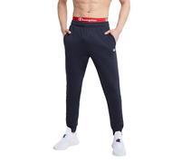 Champion Men's, Powerblend, Fleece Joggers, Comfortable Sweatpants (Reg. Or Big & Tall), Navy C Patch Logo, Large
