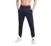 Champion Men's, Powerblend, Fleece Joggers, Comfortable Sweatpants (Reg. Or Big & Tall), Navy C Patch Logo, Large