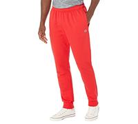 Champion Men's Powerblend Sweats Retro Jogger Pants Sweatpants, Scarlet-C Patch Logo, Medium