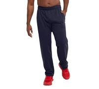 Champion Men's, Powerblend, Fleece Open-Bottom Sweatpants (Reg. Or Big & Tall), Navy C Patch Logo, Large