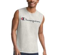 Champion Men's Graphic Jersey Muscle Shirt, Oxford Gray, Medium