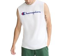 Champion Men's Graphic Jersey Muscle Shirt, White, S