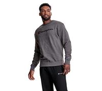 Champion Men's Graphic Powerblend Fleece Crew Sweatshirt, Granite Heather-y06794, S