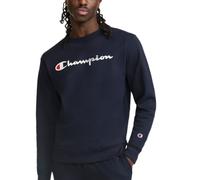 Champion Men's Graphic Powerblend Fleece Crew Sweatshirt, Navy Script, XXL