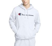 Champion Men's Graphic Powerblend Fleece Hood Sweatshirt, Oxford Grey/Champion Script, S
