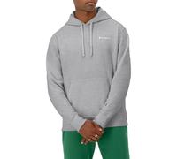 Champion Men's, Powerblend, Fleece Hoodie, Comfortable Sweatshirt, Logo (Reg. Or Big & Tall) Hooded, Oxford Gray-Left Chest Script, XXL